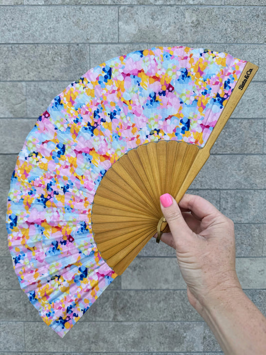 Hand Fan - Beach Blossoms