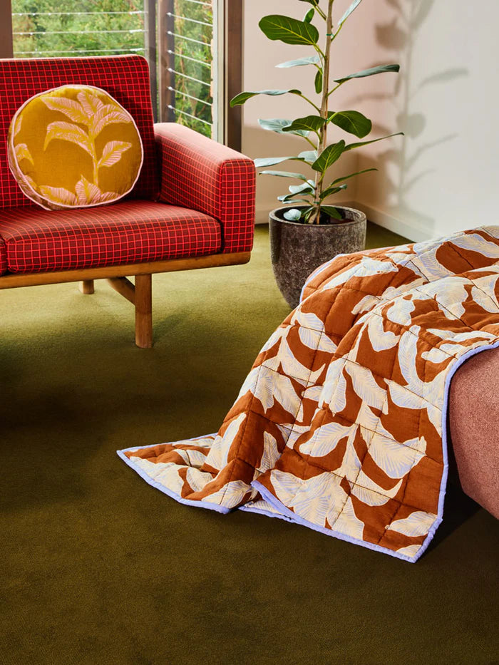 Mosey Me Meridian Coco Quilted Throw