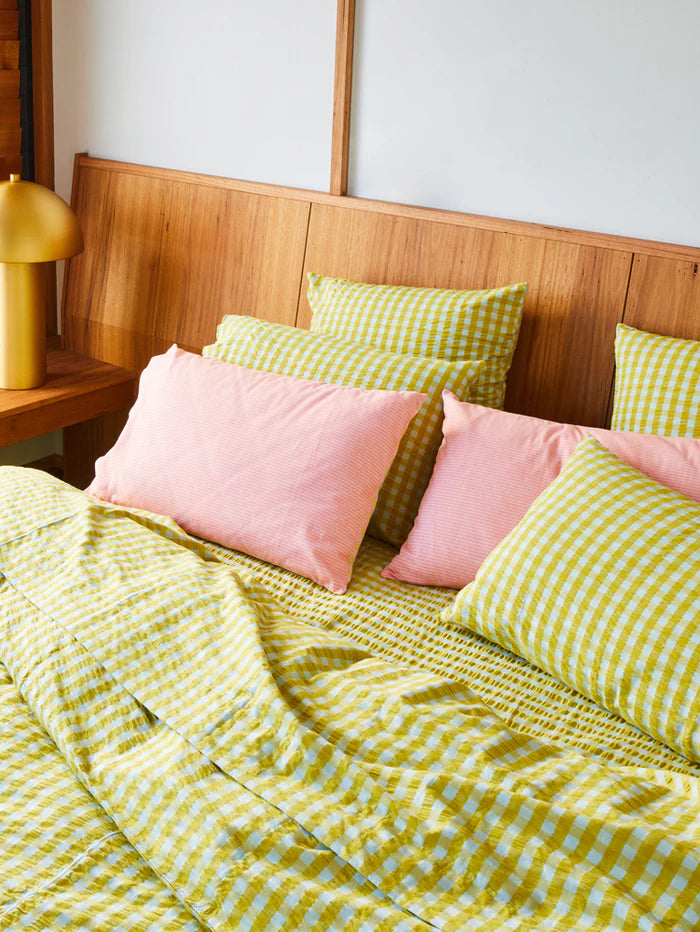 Mosey Me Seersucker Citrus Fitted Sheets