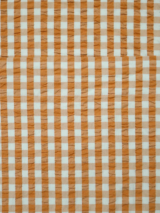Mosey Me Seersucker Honey Blue Flat Sheets
