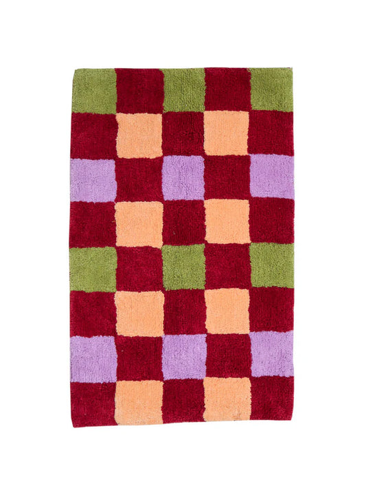 Mosey Me Winter Checkers Bath Mat