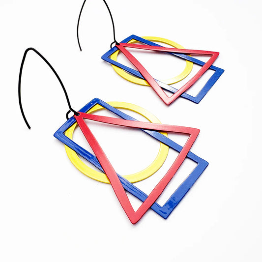 Denz earrings - Basic Shape Primary Colours