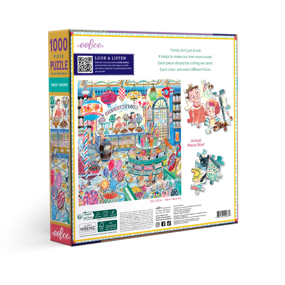 Eeboo 1000 piece puzzle - Sweet Shoppe