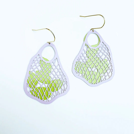 Denz earrings - String Bag with Limes