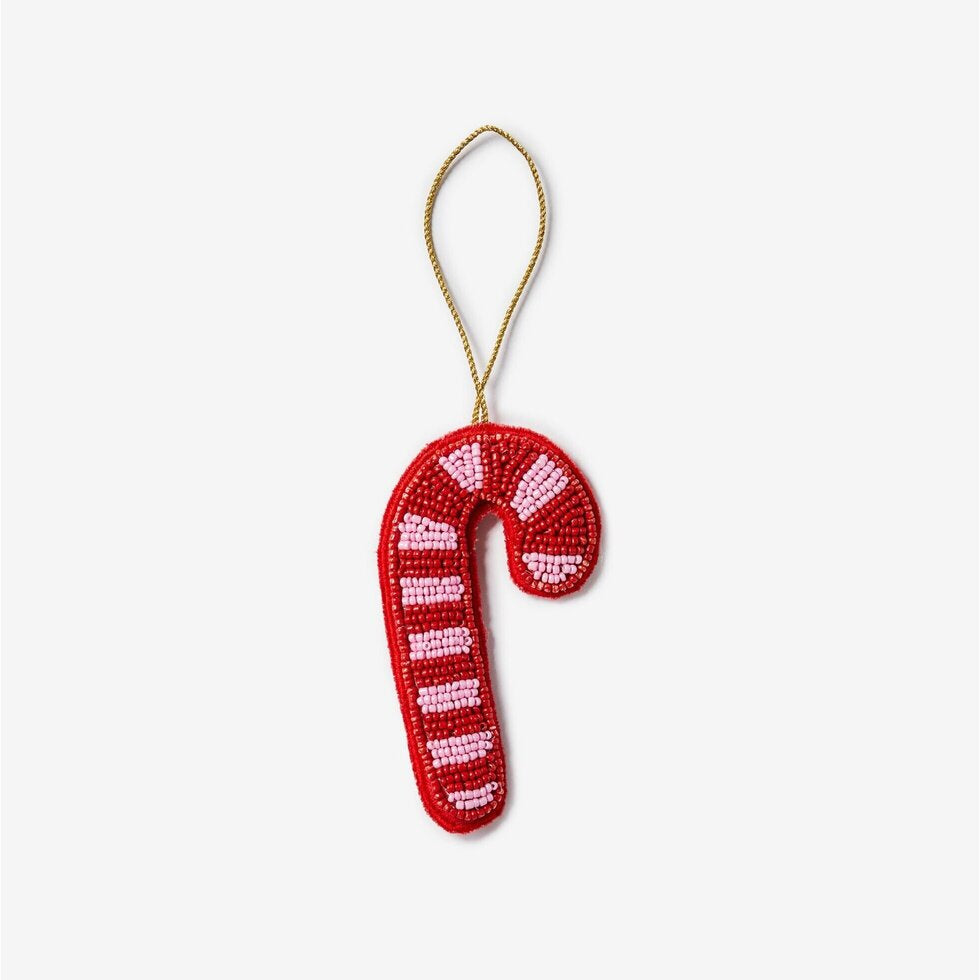 Bonnie and Neil Beaded Candy Cane Decorations