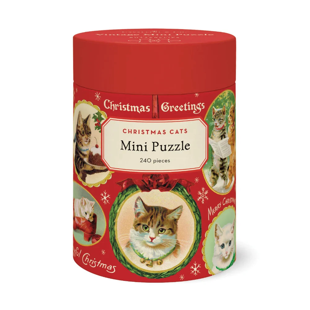 Cavallini Vintage Mini Puzzle - Christmas Cats