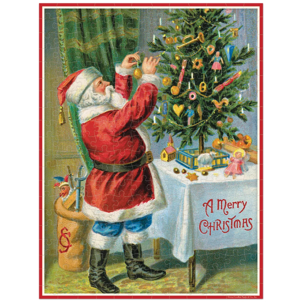 Cavallini Vintage Mini Puzzle - Christmas Santa