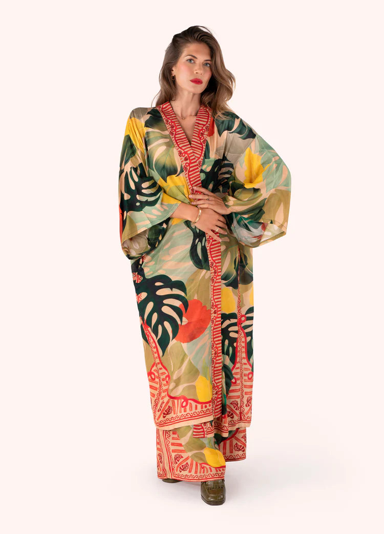 POWDER Exotic Leaves Kimono