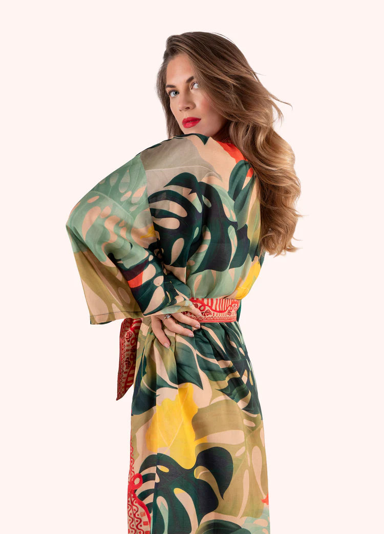 POWDER Exotic Leaves Kimono