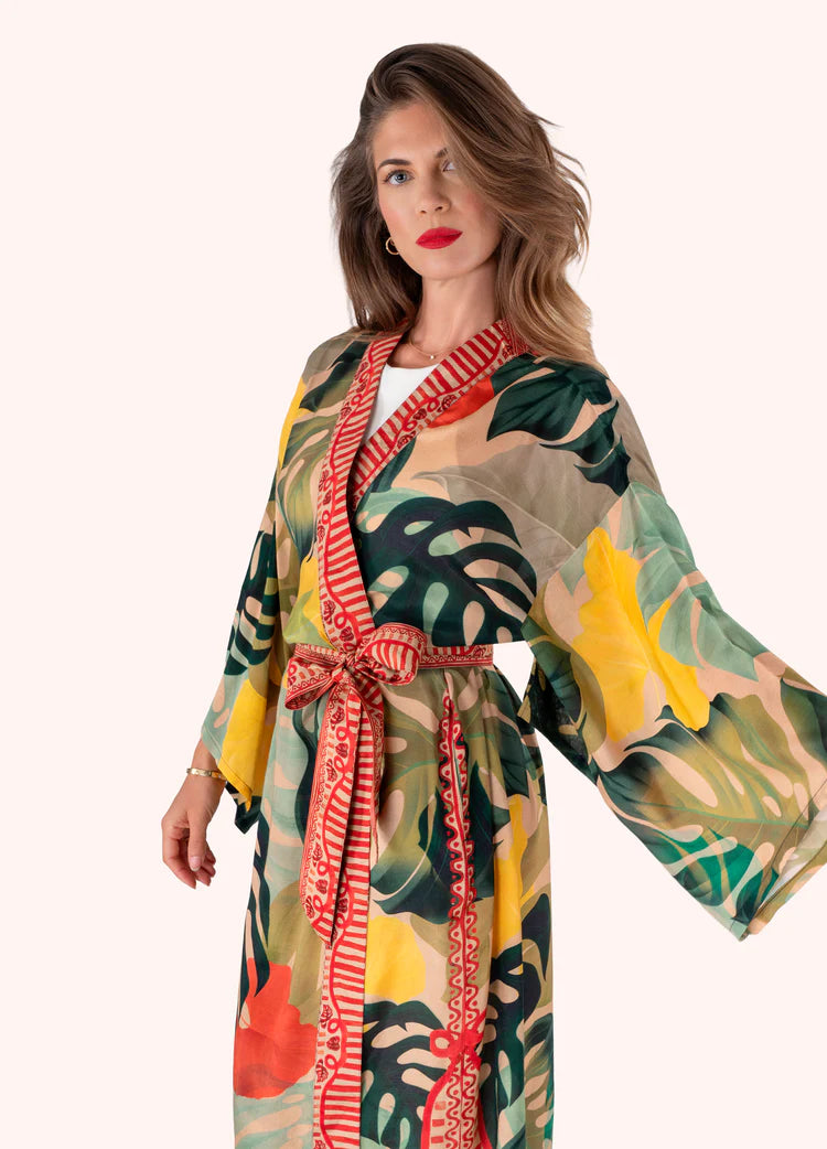 POWDER Exotic Leaves Kimono