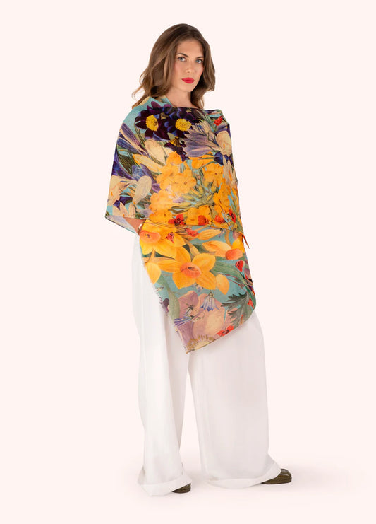 POWDER Spring Flora Linen/Cotton Scarf