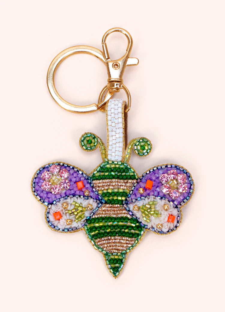 Powder Beaded Keychain - Brilliant Bumblebee