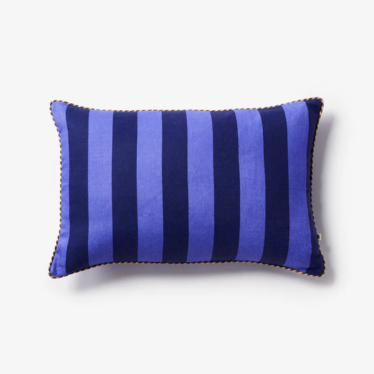 Bonnie and Neil Bold Stripe Navy Cushion - 60x40cm