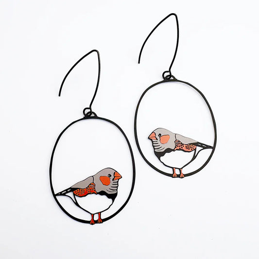Denz earrings - Midi Zebra Finch