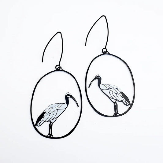 Denz earrings - Sacred Ibis
