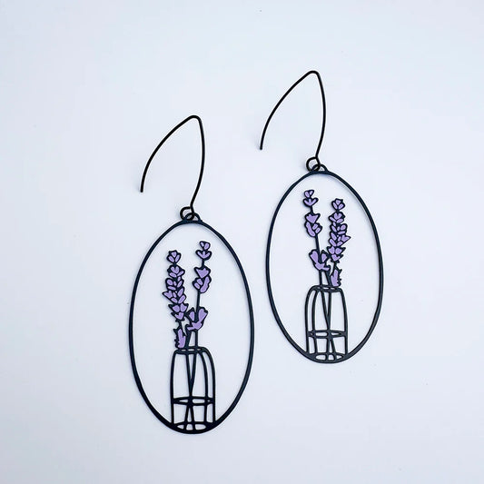 Denz earrings - Lavender Vase