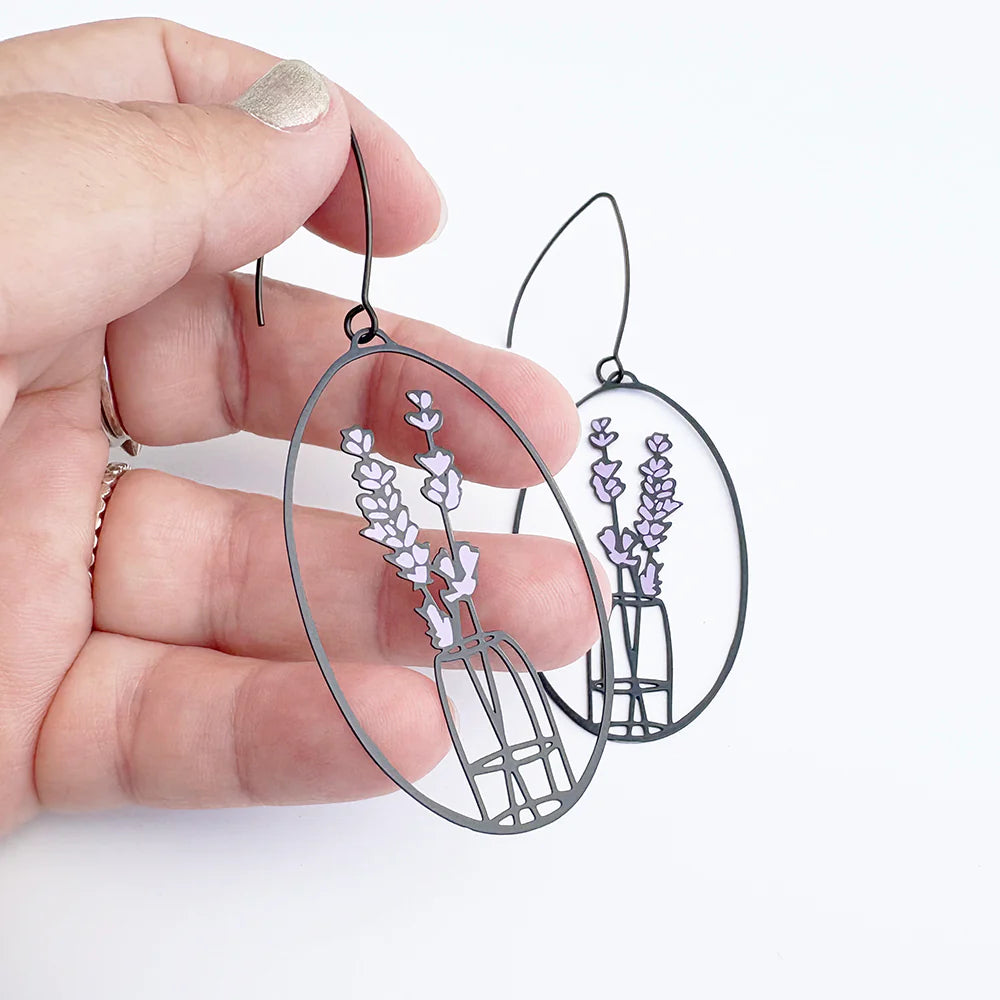 Denz earrings - Lavender Vase