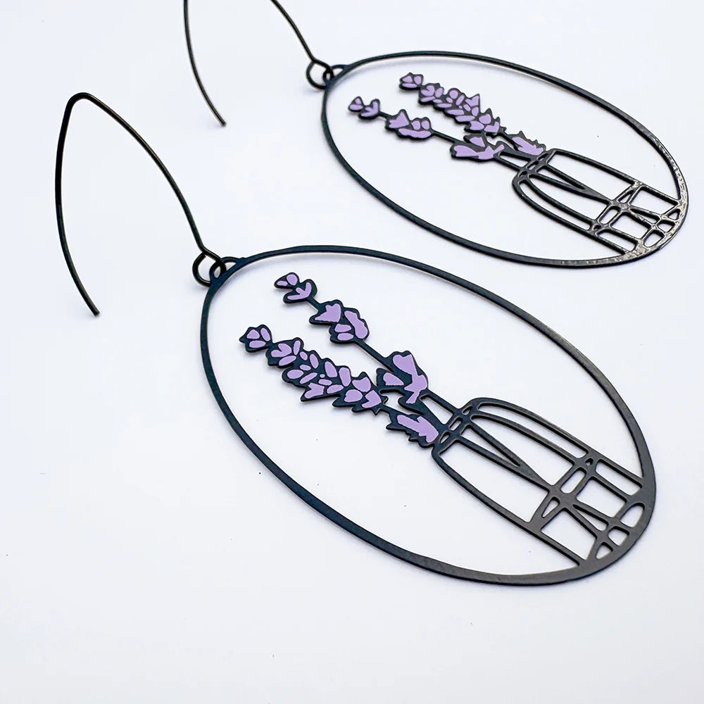 Denz earrings - Lavender Vase