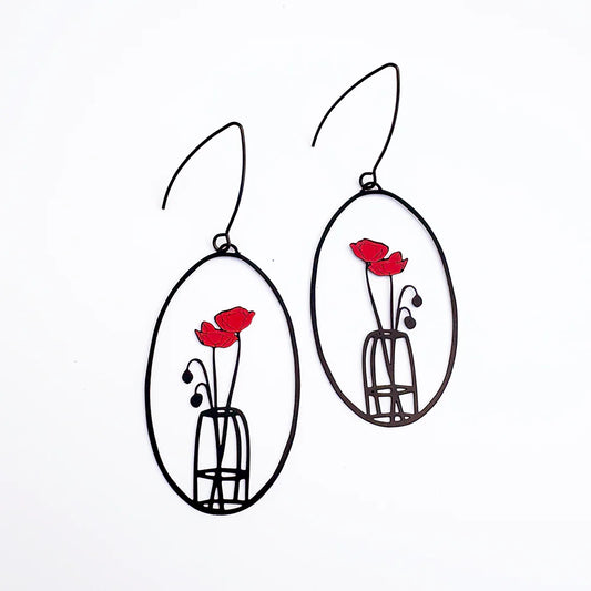 Denz earrings - Poppy Vase