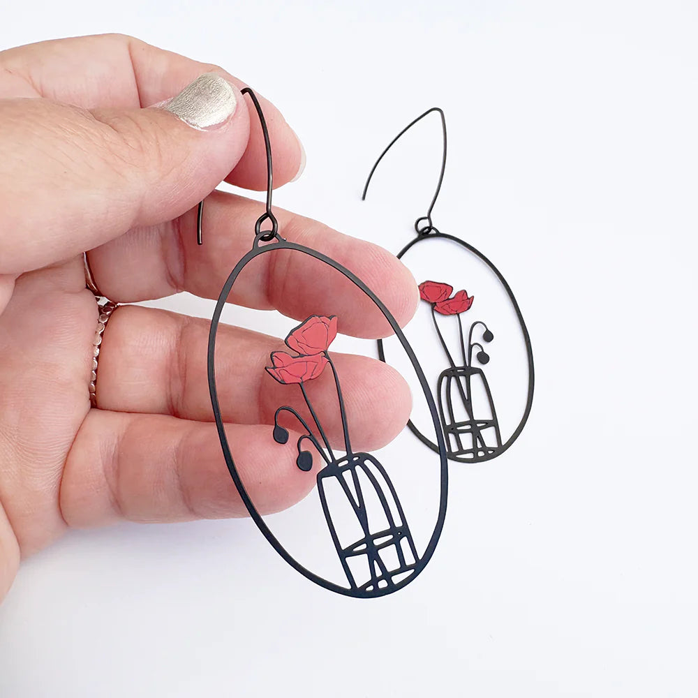 Denz earrings - Poppy Vase