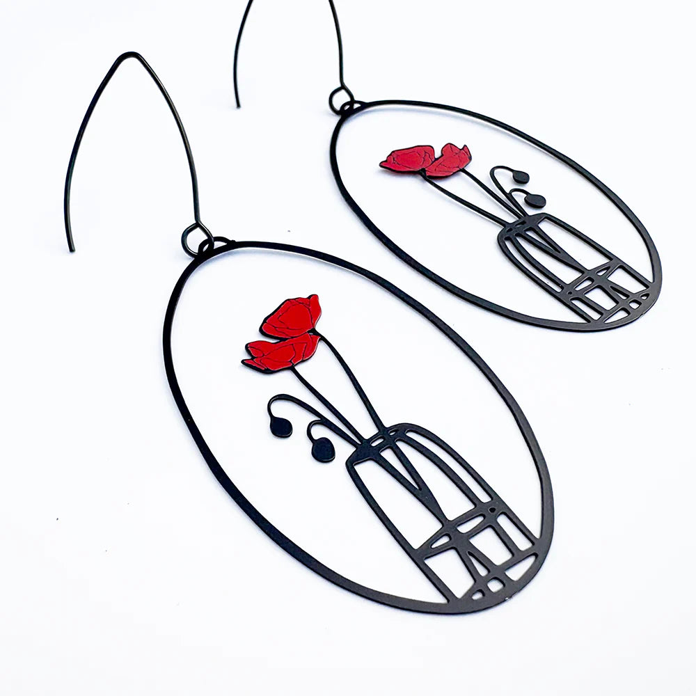 Denz earrings - Poppy Vase