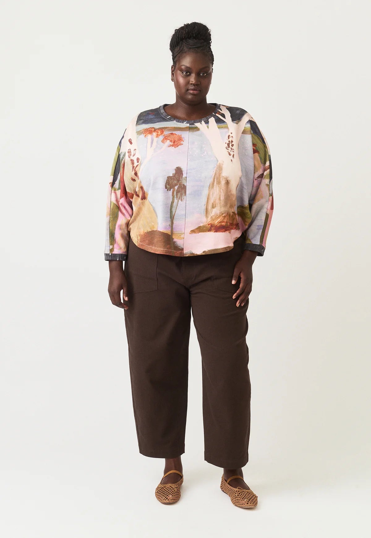 Nancybird Dahlia Batwing Sweat - Night Herons