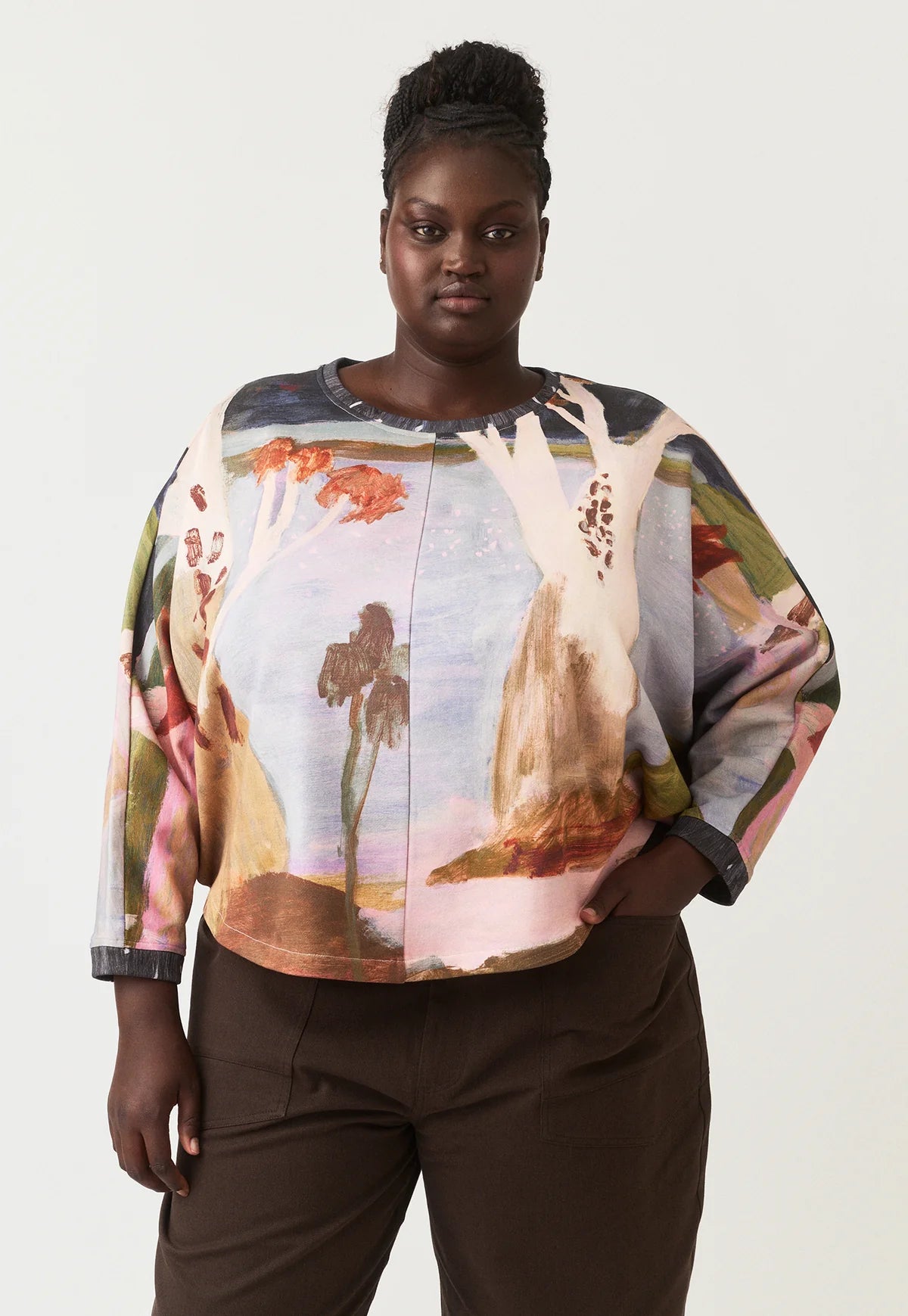 Nancybird Dahlia Batwing Sweat - Night Herons