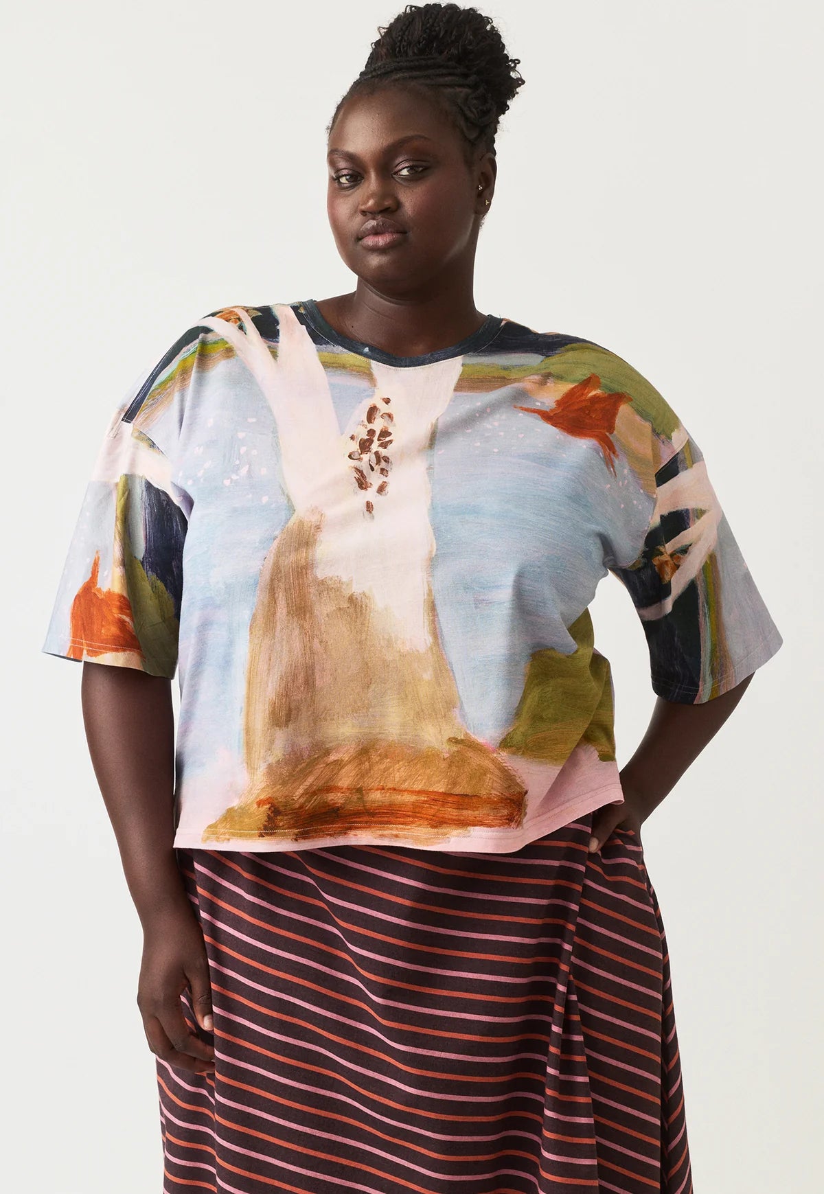 Nancybird Tasmin Boxy Tee - Night Herons
