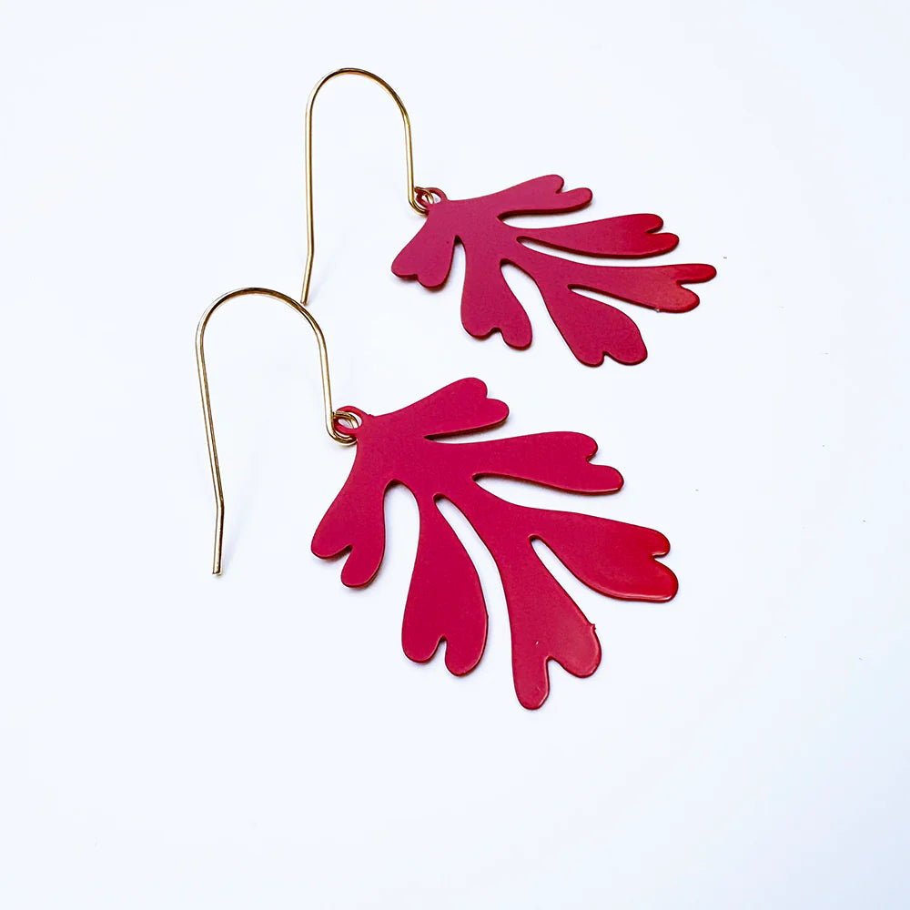 Denz Mini Matisse Red Earrings