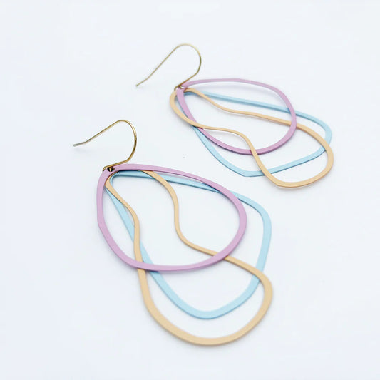 Denz Tri Shaped Dangle Earrings
