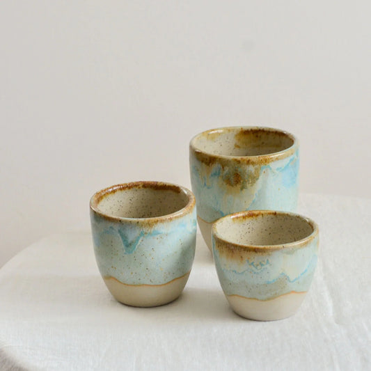Kim Wallace Small Ceramic 6oz Tumblers - Little Cove