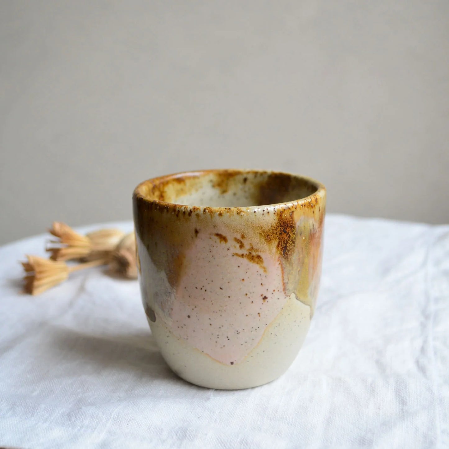 Kim Wallace Medium Ceramic 8oz Tumblers - Earthy Retro
