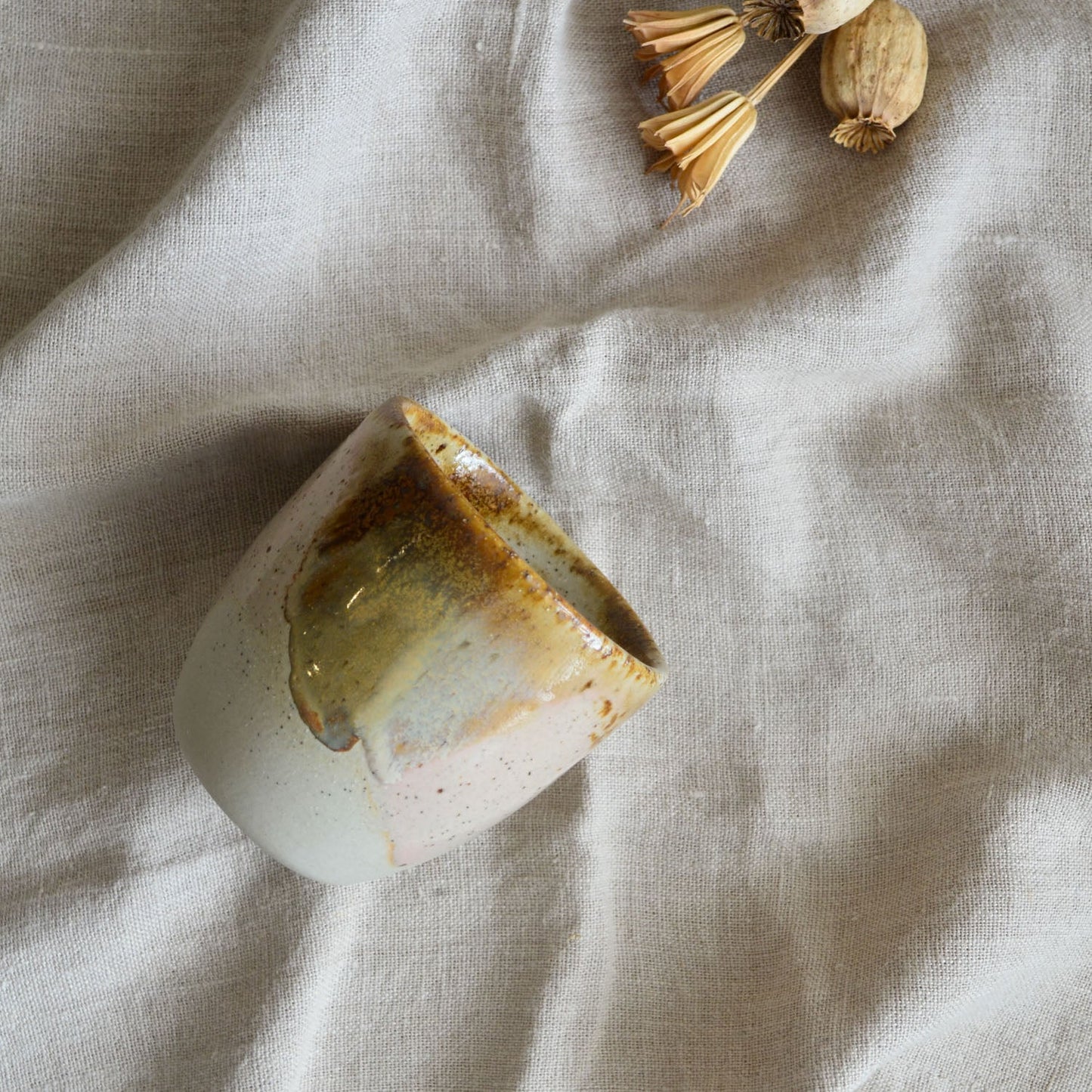 Kim Wallace Medium Ceramic 8oz Tumblers - Earthy Retro
