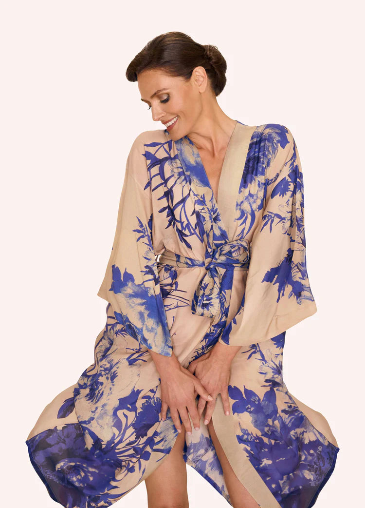 POWDER China Blue Blooms Kimono