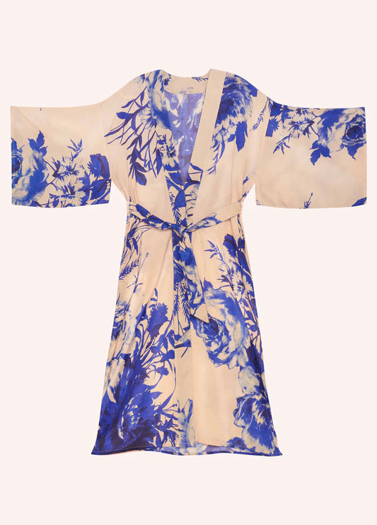 POWDER China Blue Blooms Kimono