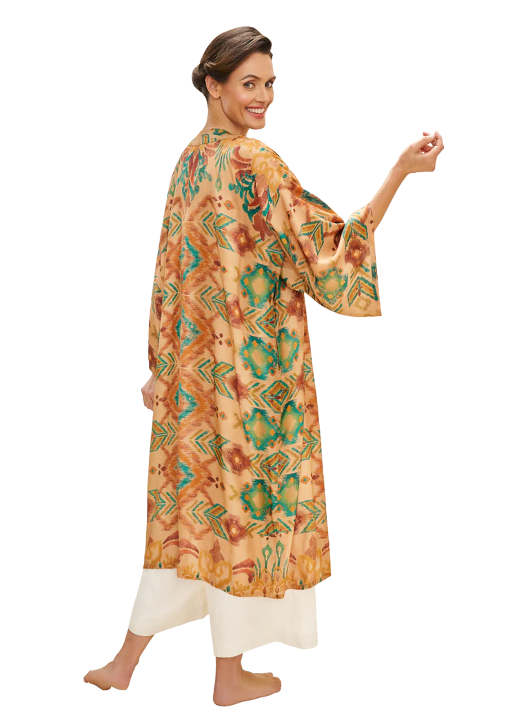 POWDER Warm Cream Ikat Kimono