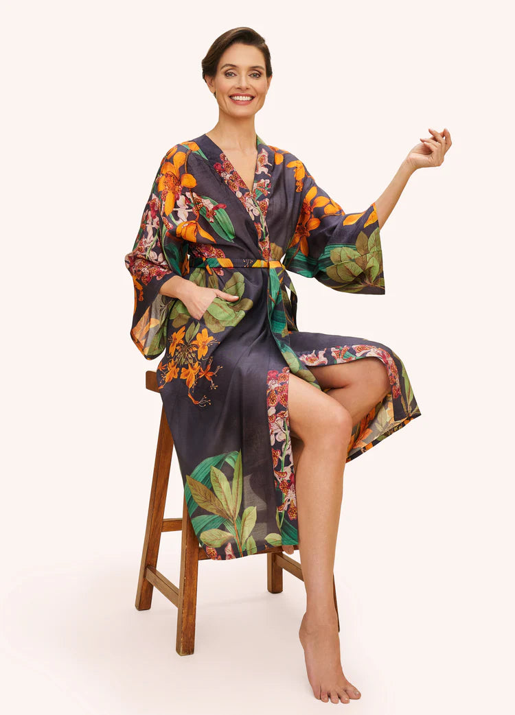 POWDER Botany Bliss Charcoal Kimono