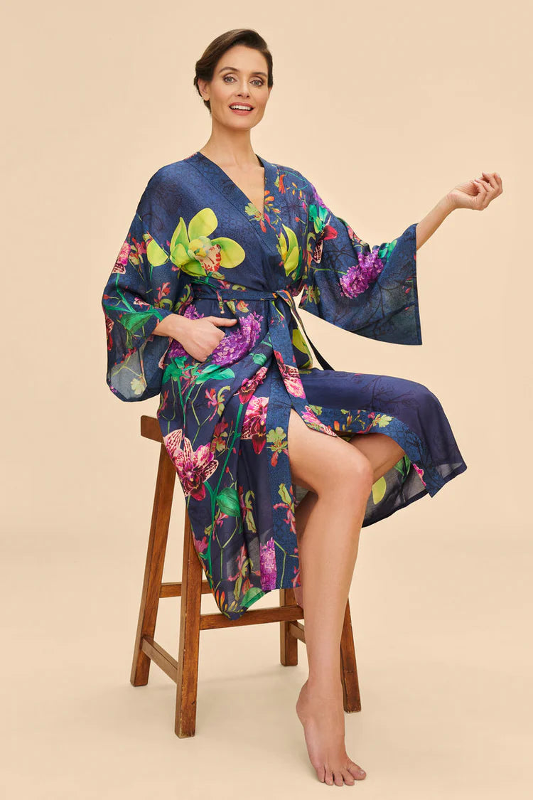 POWDER Exotic Evening Ink Kimono