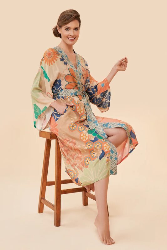 POWDER 70s Kaleidoscope Coconut Kimono