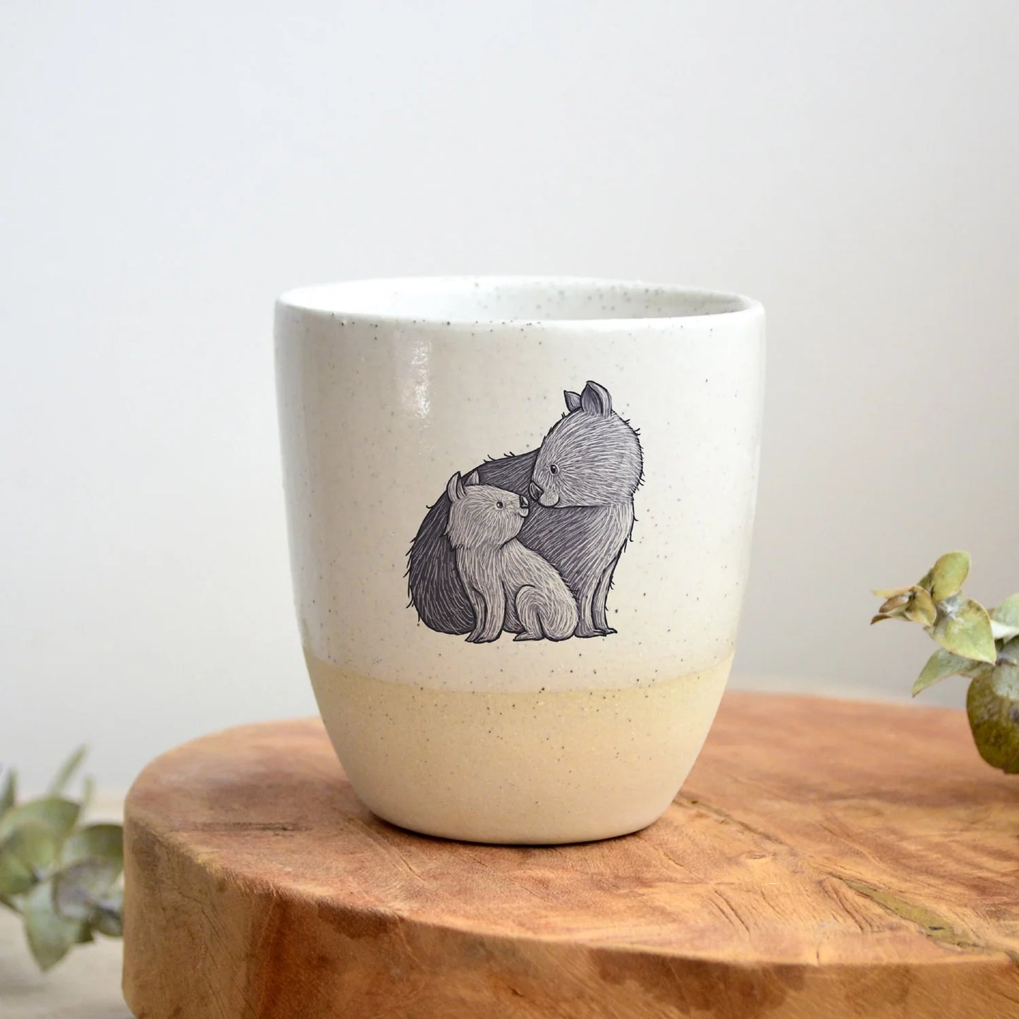 Kim Wallace x Renee Treml 12oz Ceramic Tumbler- various animals