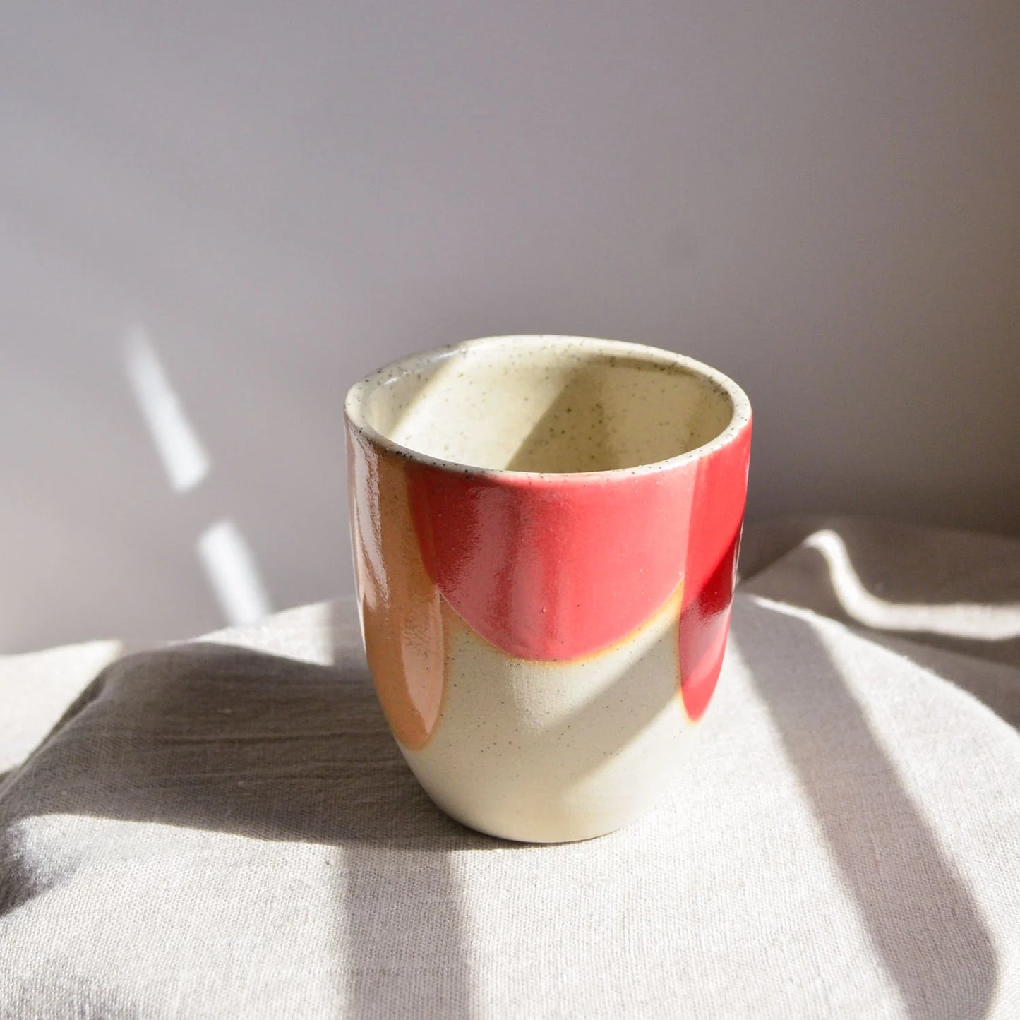 Kim Wallace Small Ceramic 6oz Tumblers - Rainbow