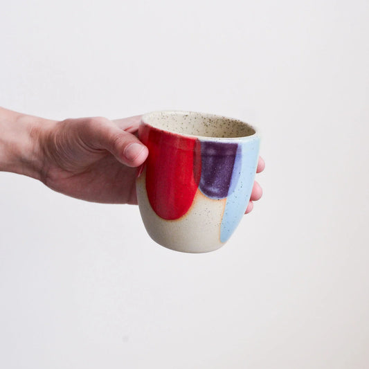 Kim Wallace Medium Ceramic 8oz Tumblers - Rainbow