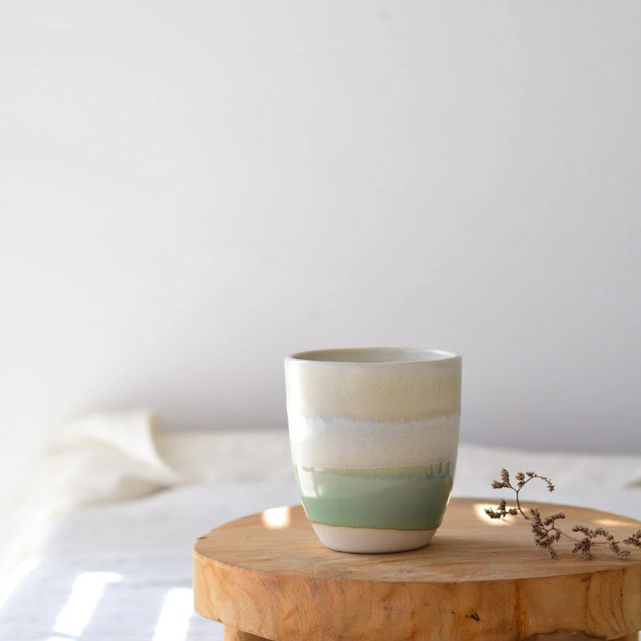 Kim Wallace Medium Ceramic 8oz Tumblers - Rockpool