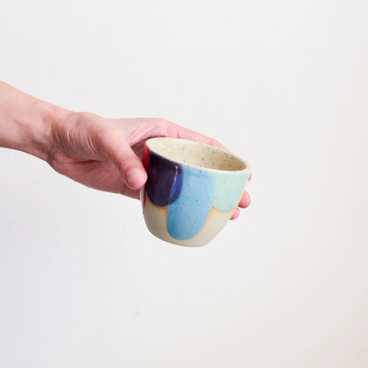 Kim Wallace Small Ceramic 6oz Tumblers - Rainbow