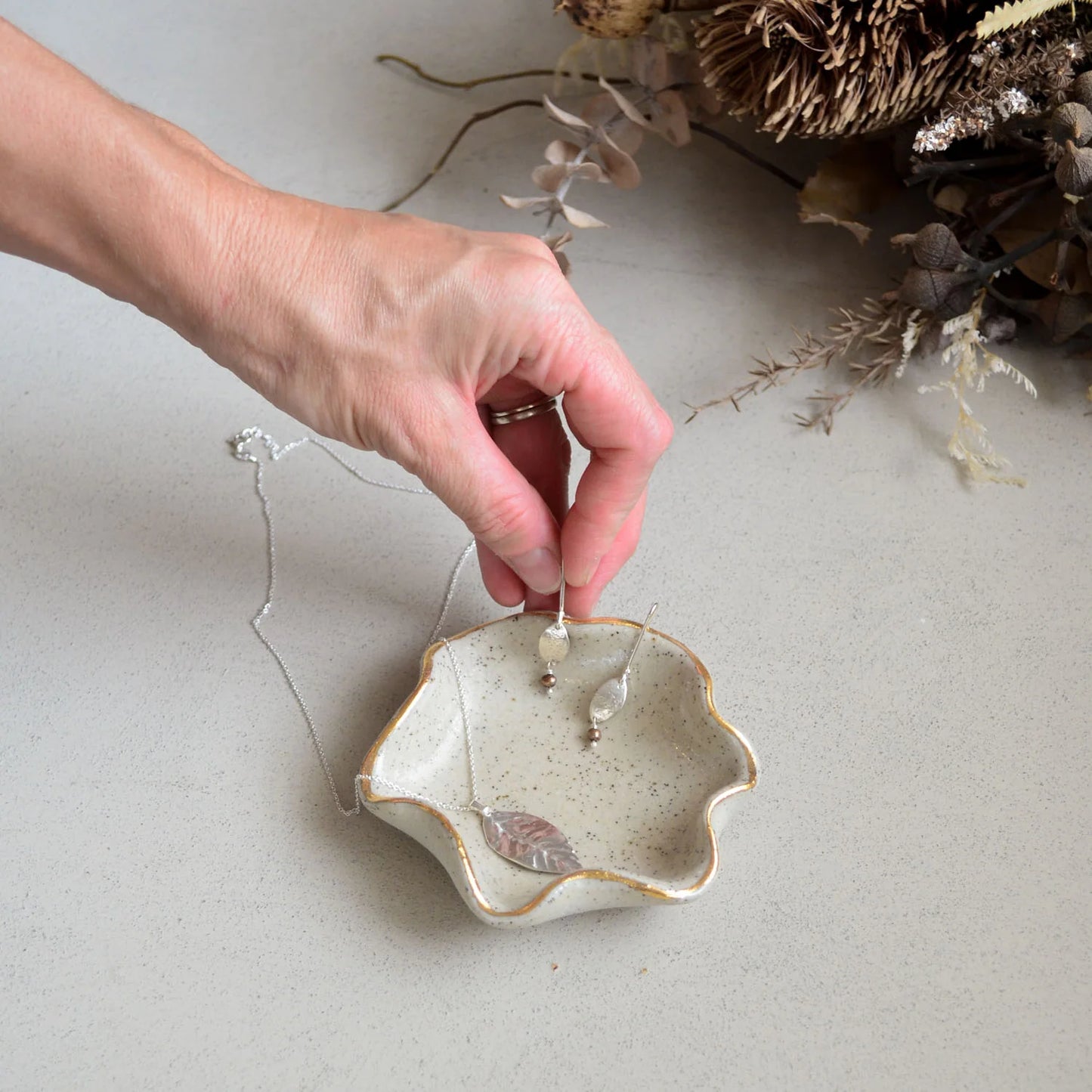 Kim Wallace Shoreline Ceramic Jewellery Dish