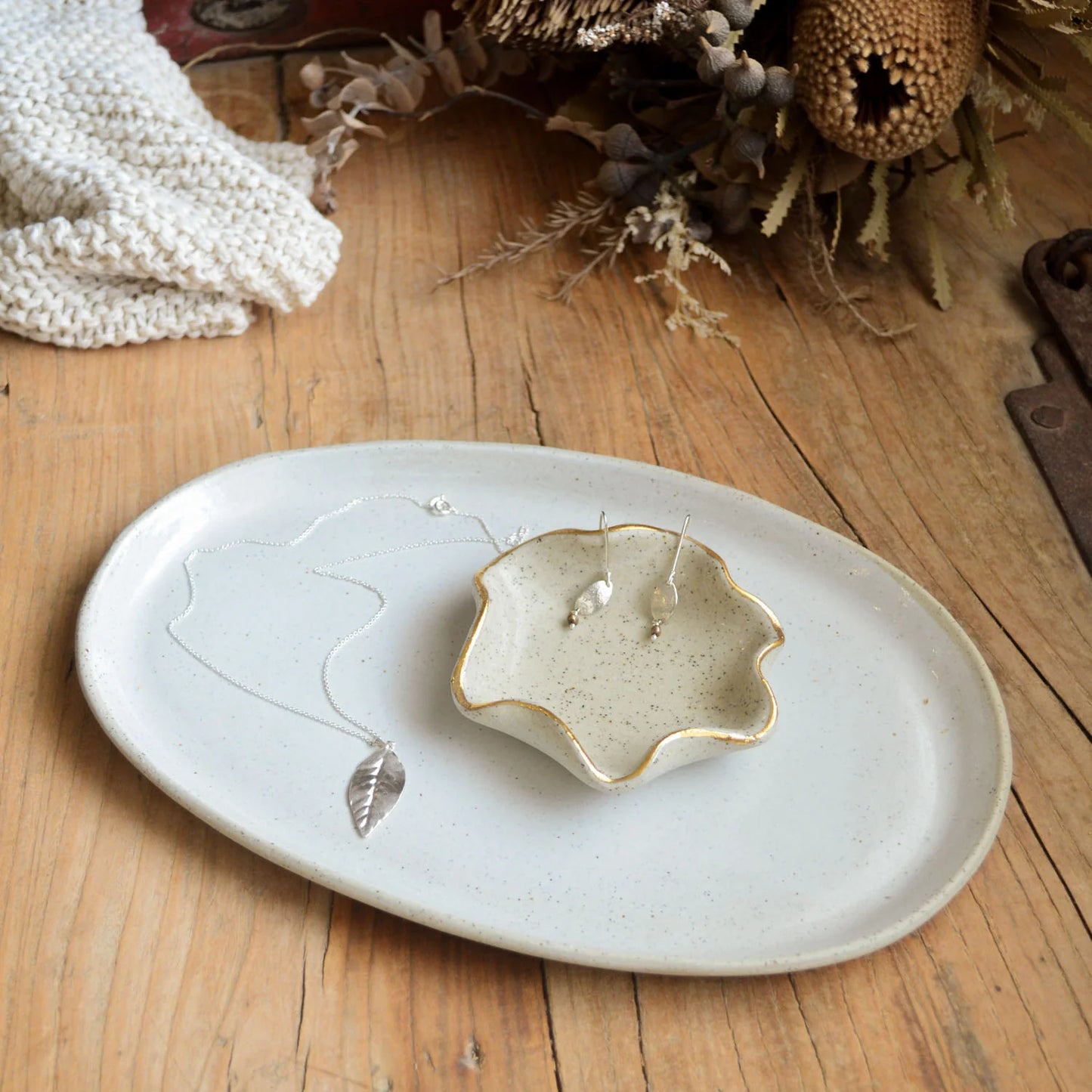 Kim Wallace Shoreline Ceramic Jewellery Dish