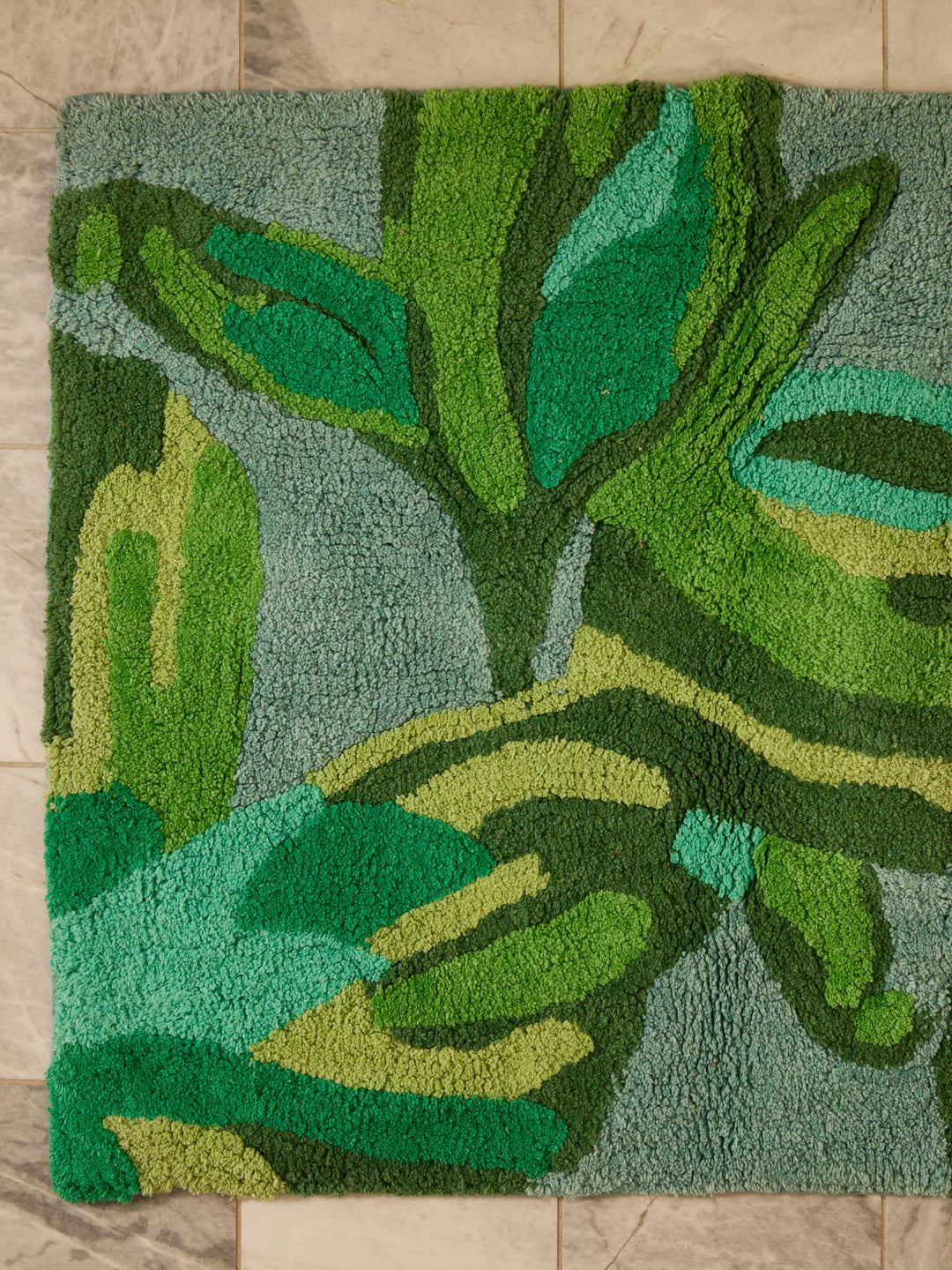 Dutch Floral Long Bath Mat