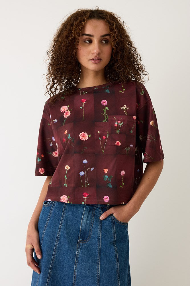 Nancybird Tasmin Boxy Tee - Bloom Tile