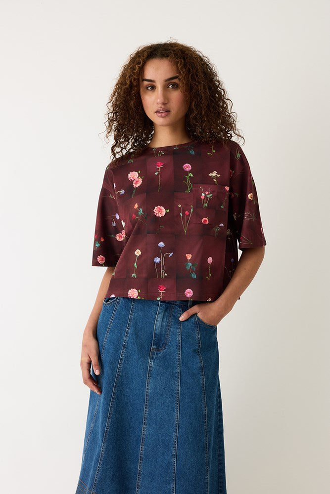 Nancybird Tasmin Boxy Tee - Bloom Tile