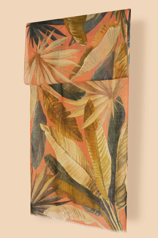 POWDER Painted Palms Wool Scarf